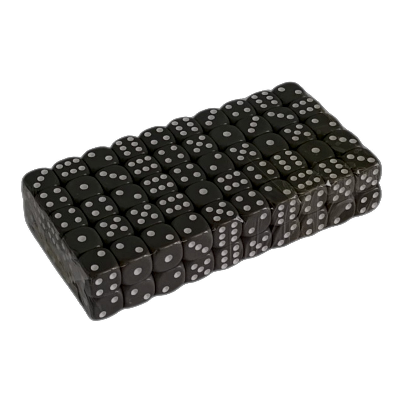 Кубики гральні 14 мм чорні 100 шт в упаковці TZ-14Y-Black